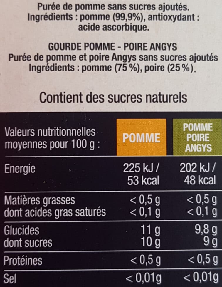 Millefruits Gourdes de purée de fruits pomme et pomme-poire packshot