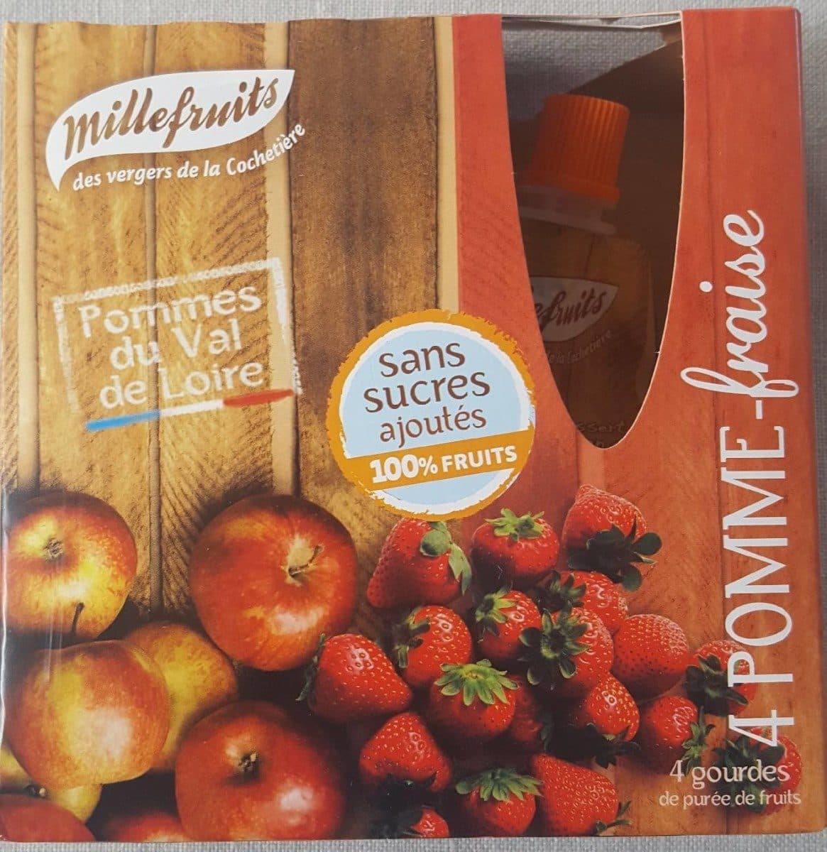 Open Food Facts 4 pommes fraises packshot