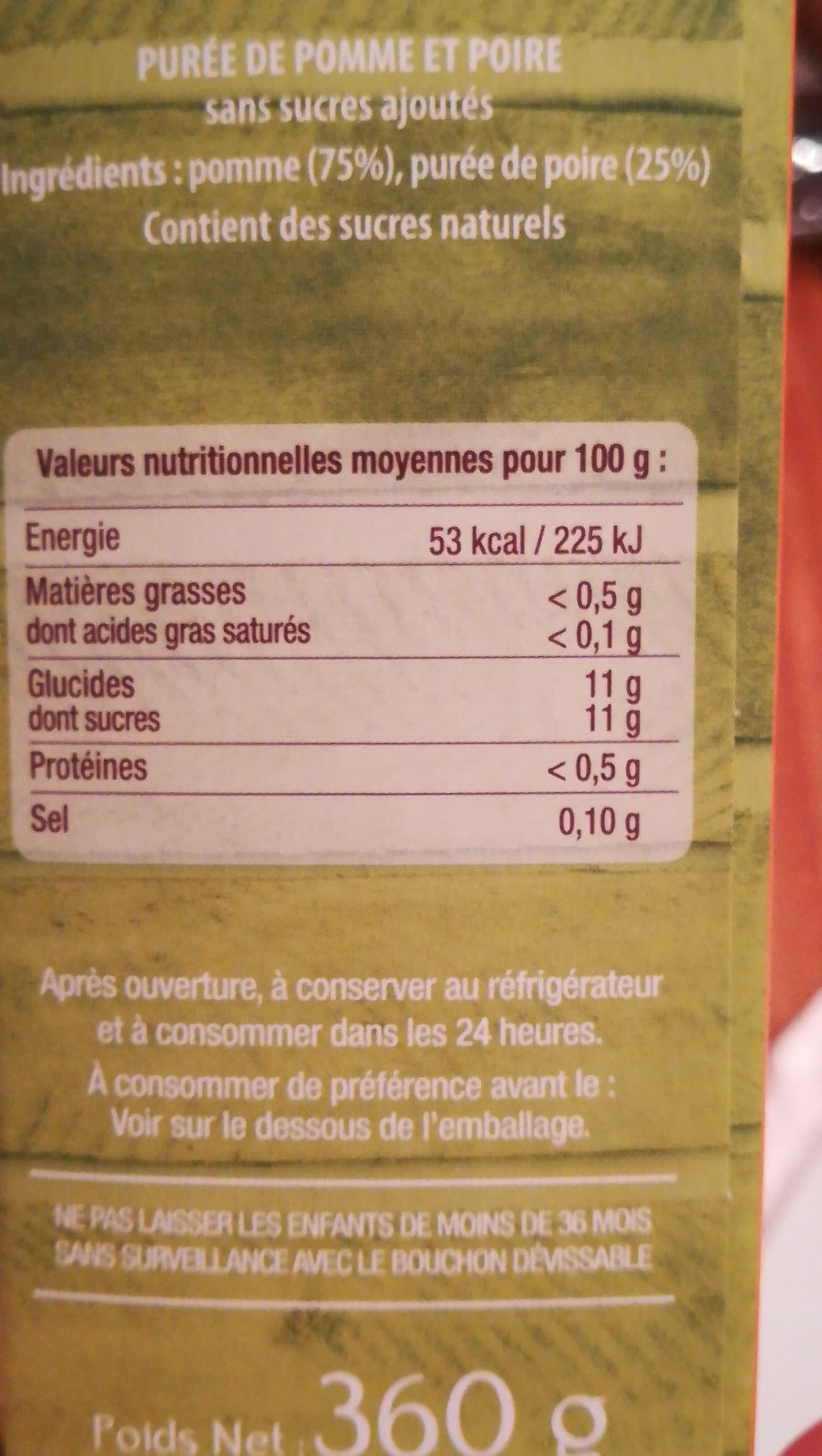 millefruits Compote Pomme Poire packshot
