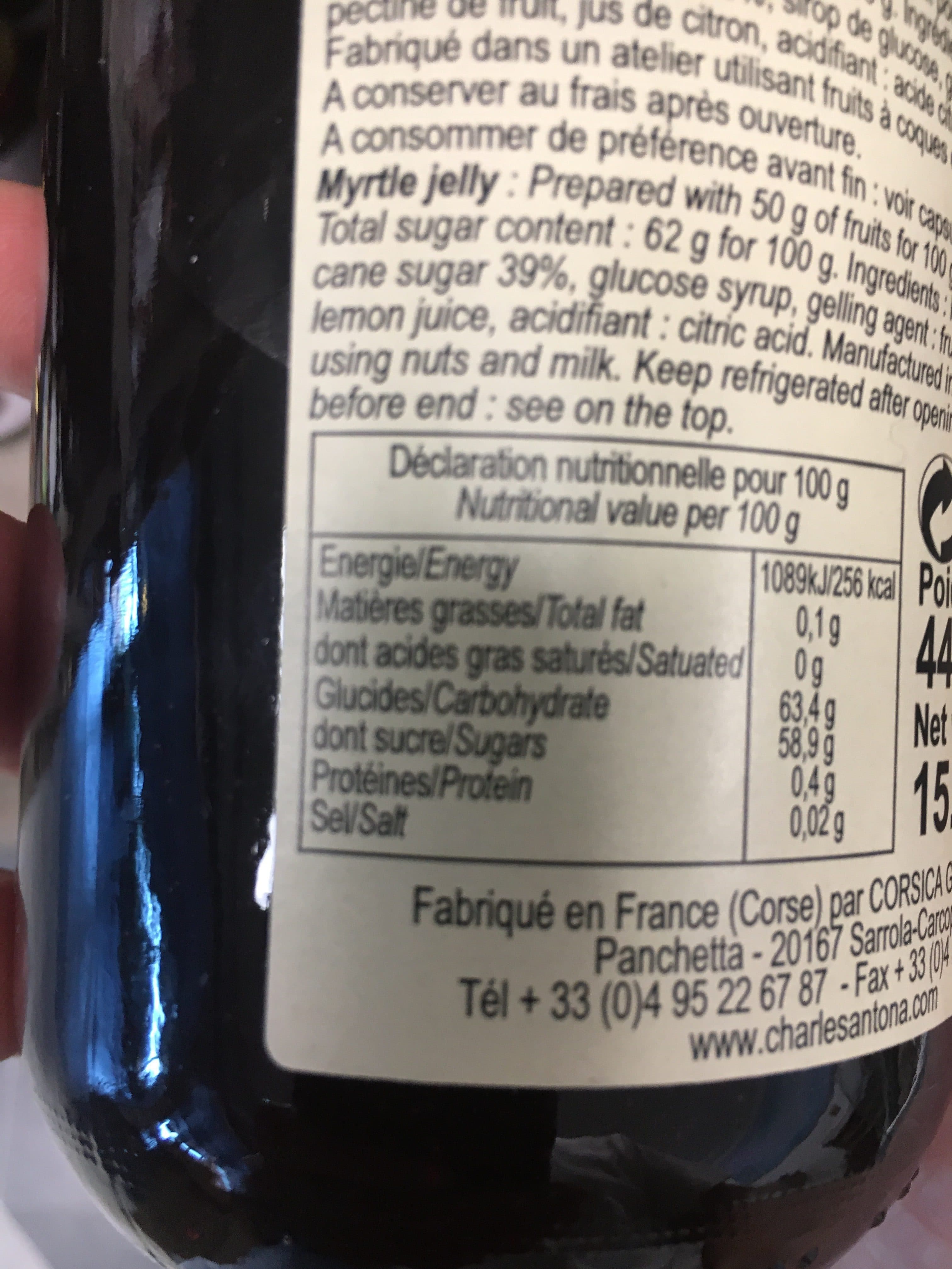Antona Gelée de Myrte au sucre de canne packshot