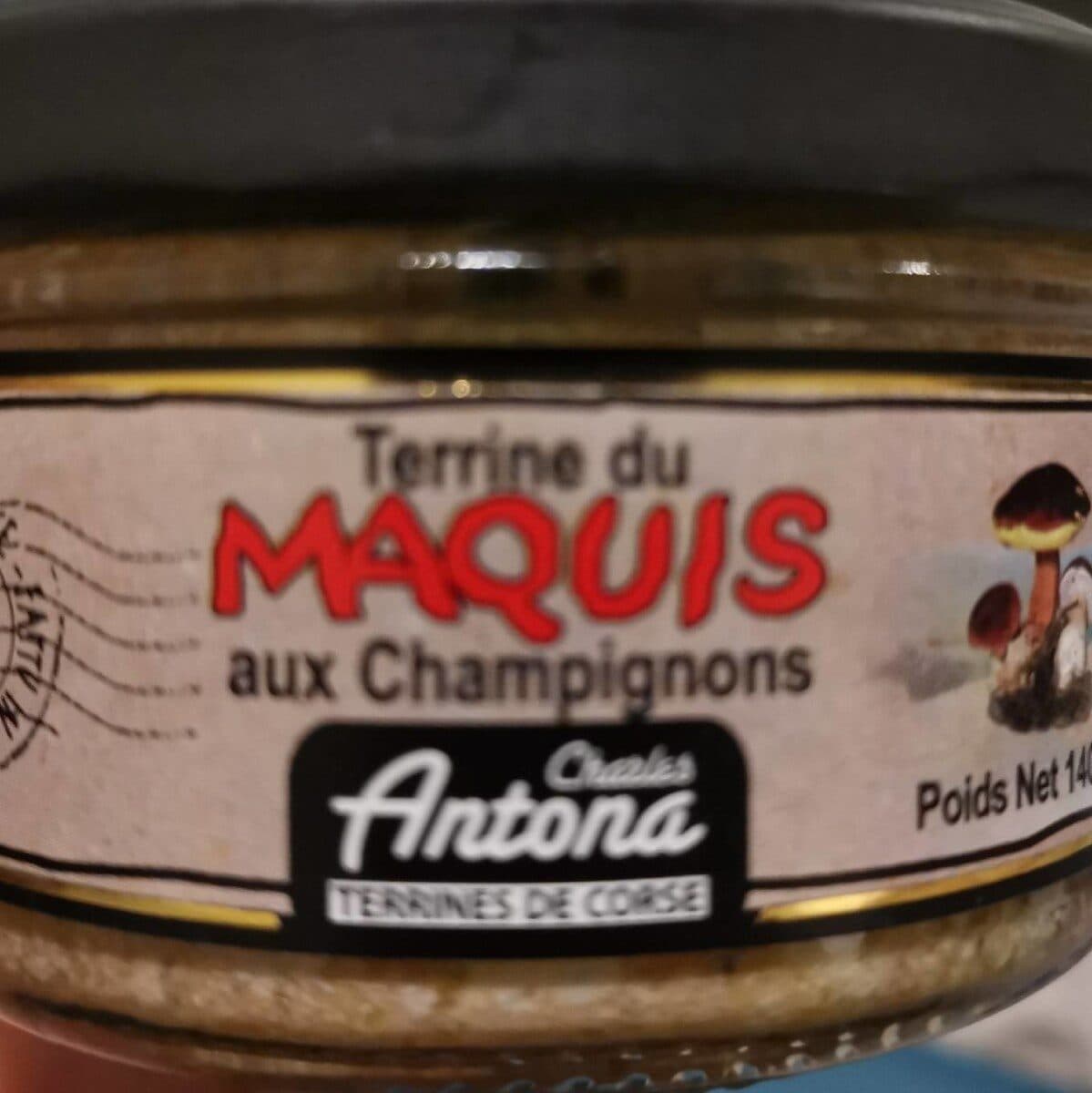 charles antona Terrine du maquis aux champignons packshot