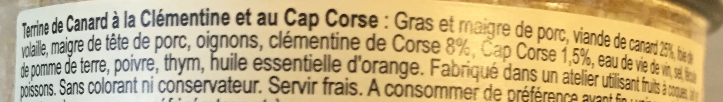 Charles Antona Terrine de canard Clémentine et Cap Corse packshot