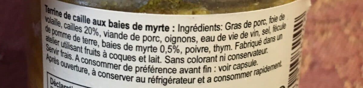 Charles Antona Terrine de caille aux myrtes packshot