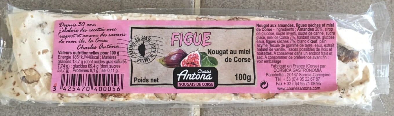 Charles Antona Nougat au miel de corse Figue packshot