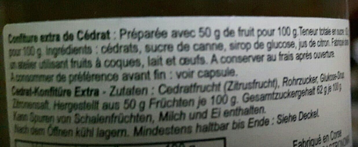 ANTONA confiture extra de Corse de cédrat packshot