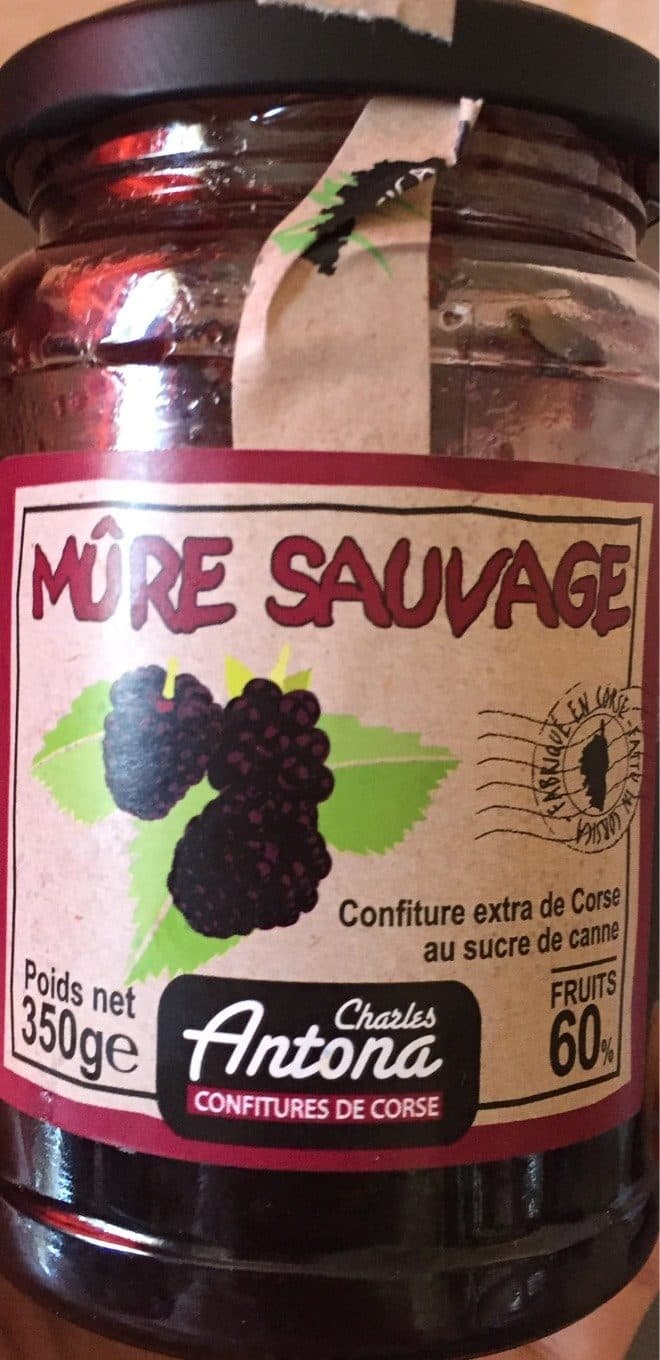 Charles Antona Mûre sauvage Confiture extra de Corse au sucre de canne packshot