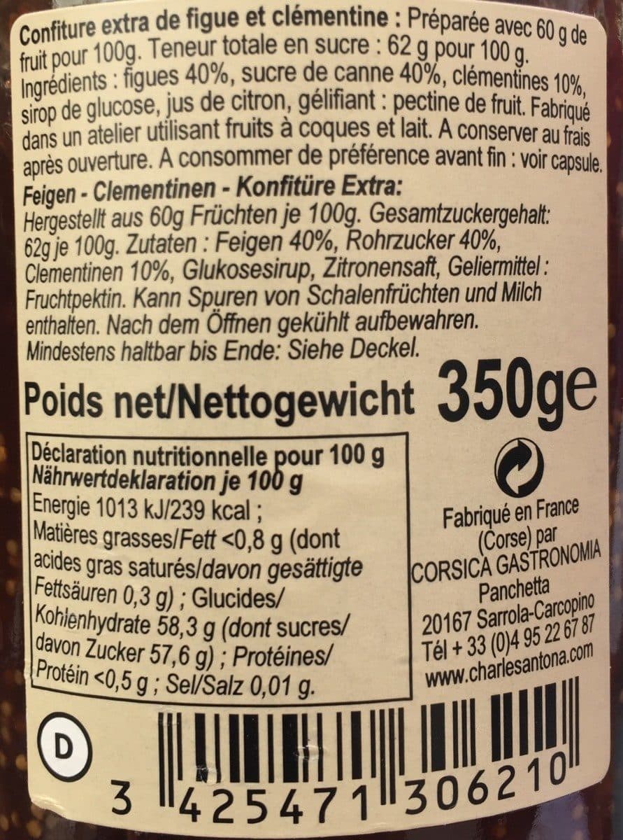 Charles Antona Confiture Figue Clementine packshot