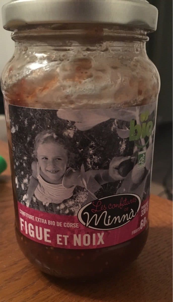Les Confitures de Minnà Confiture extra bio figue et noix packshot