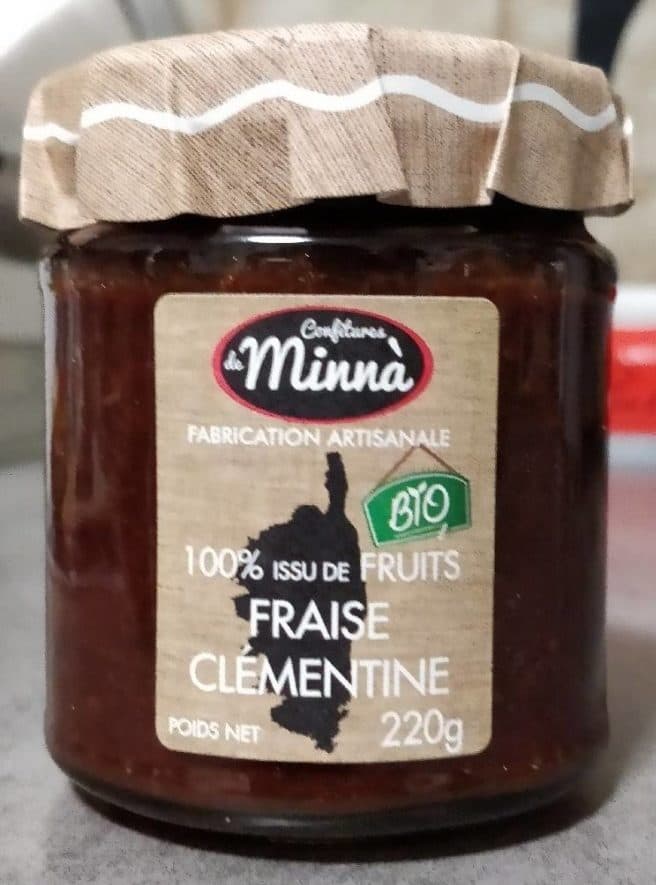 Confitures de Minnà Confiture fraise clémentine packshot