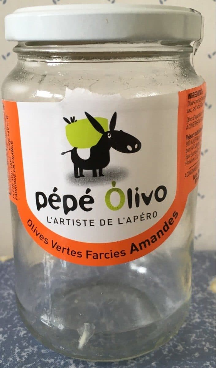 Pépé Olivo Olives vertes farcies amandes packshot