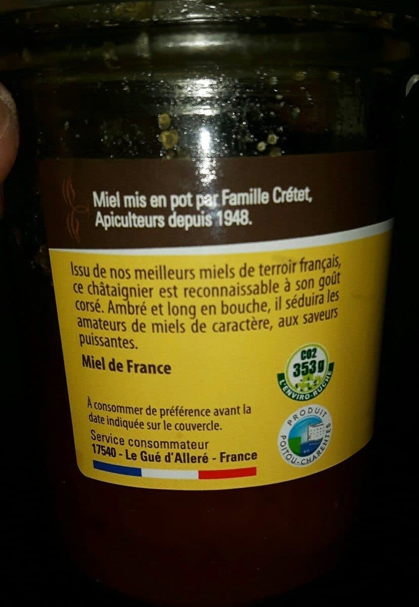 Famille Crétet Miel de châtaignier packshot