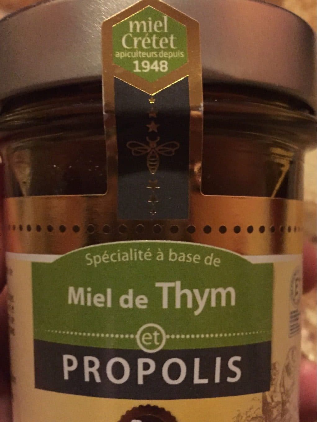 Miel cretet Miel de THYM et PROPOLIS packshot