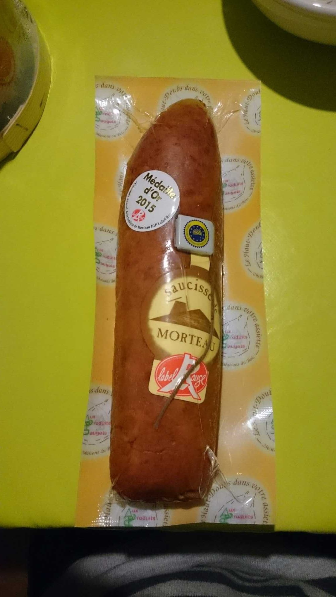 Aux Produits Saugets Saucisse de Morteau IGP Label Rouge packshot