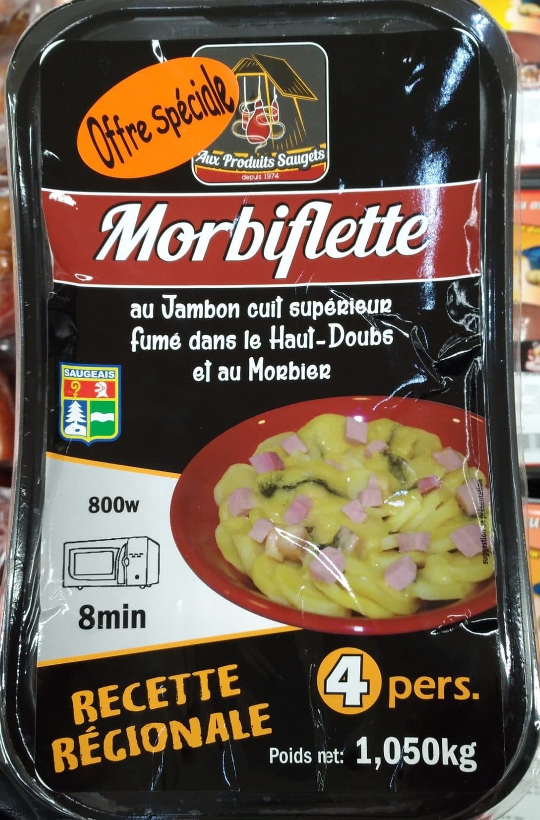 Aux Produits Saugets Morbiflette au jambon fumé cuit dans le Haut-Doubs packshot