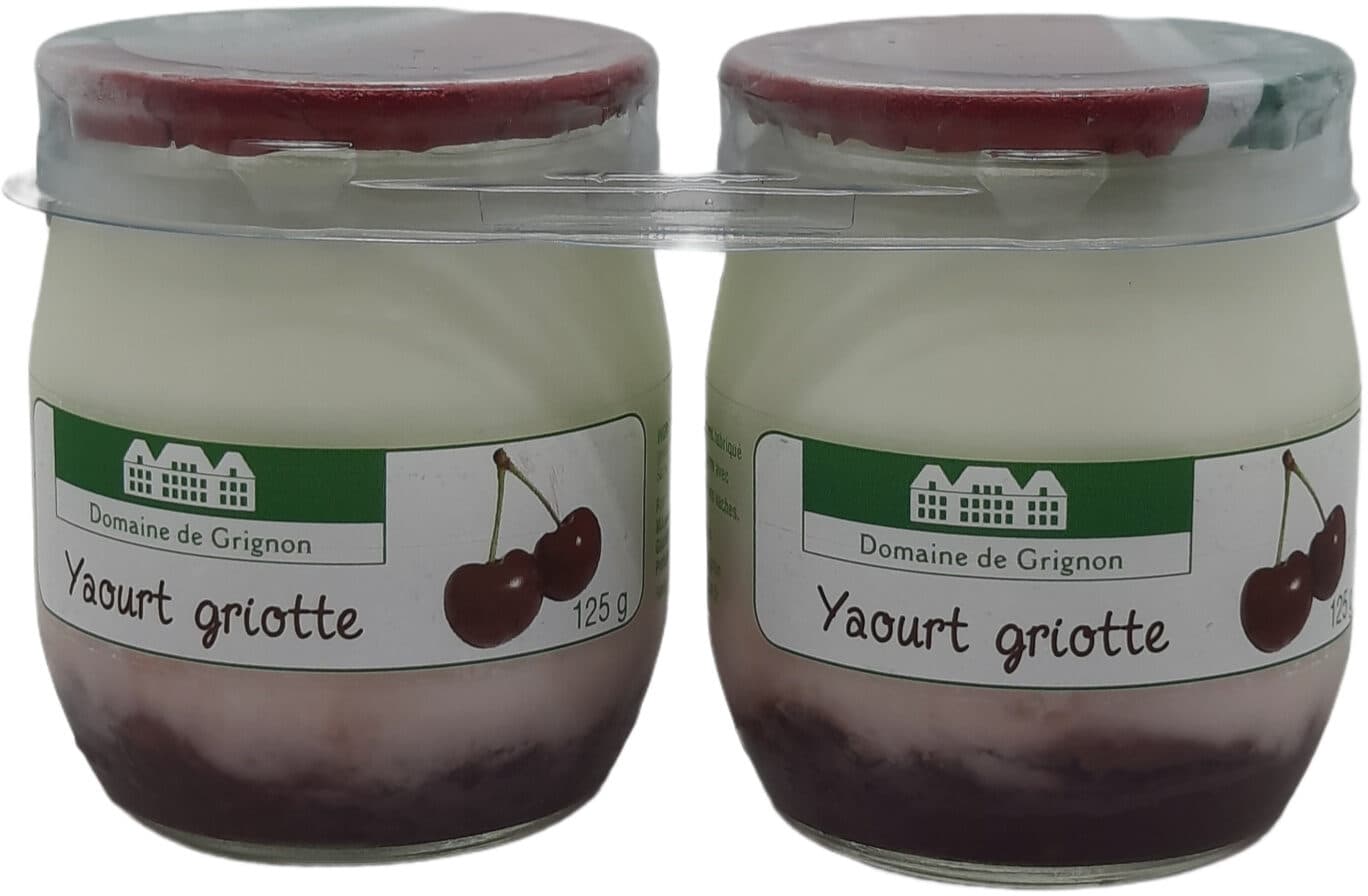 Domaine de Grignon Yaourt à la griotte DOMAINE DE GRIGNON 250g (2 * 125g) packshot