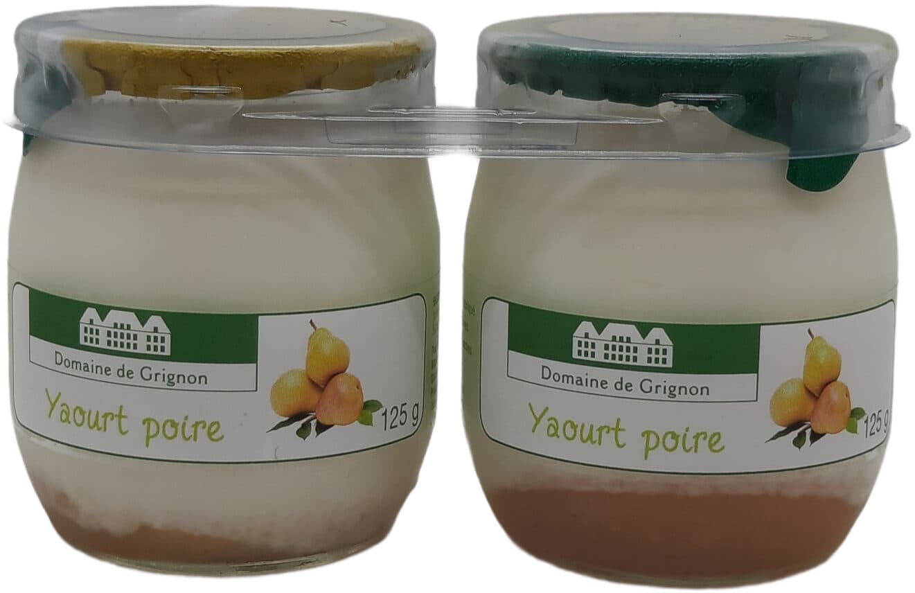 Domaine de Grignon Yaourt poire DOMAINE DE GRIGNON 250g (2 * 125g) packshot
