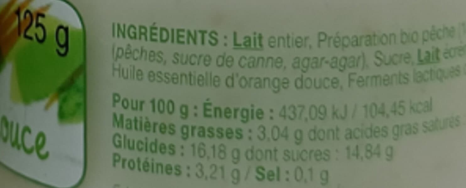 Domaine de grignon Yaourt brassé pêche orange douce packshot