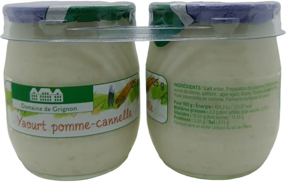 Domaine de Grignon Yaourt pomme cannelle packshot