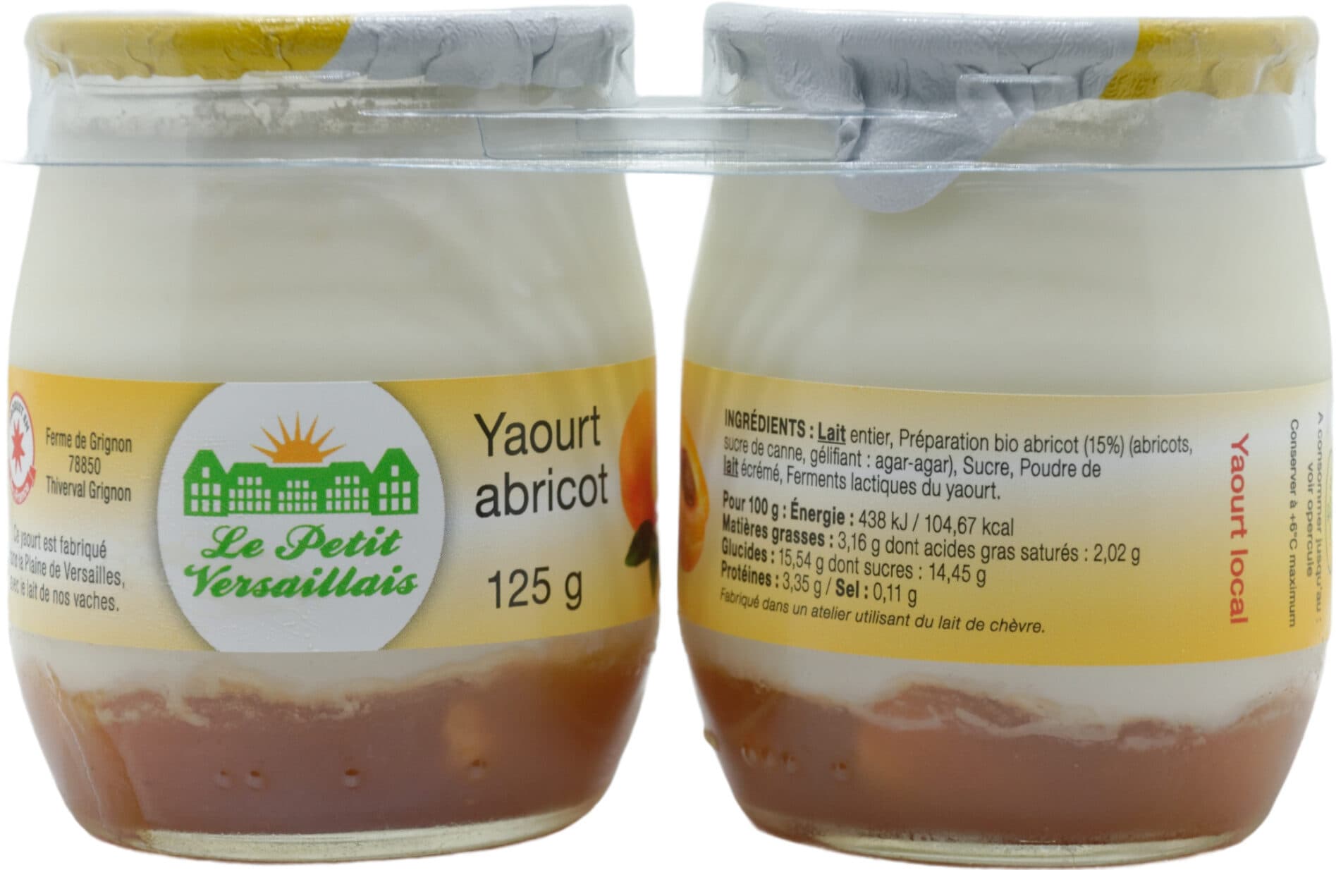 Le Petit Versaillais Yaourt abricot packshot