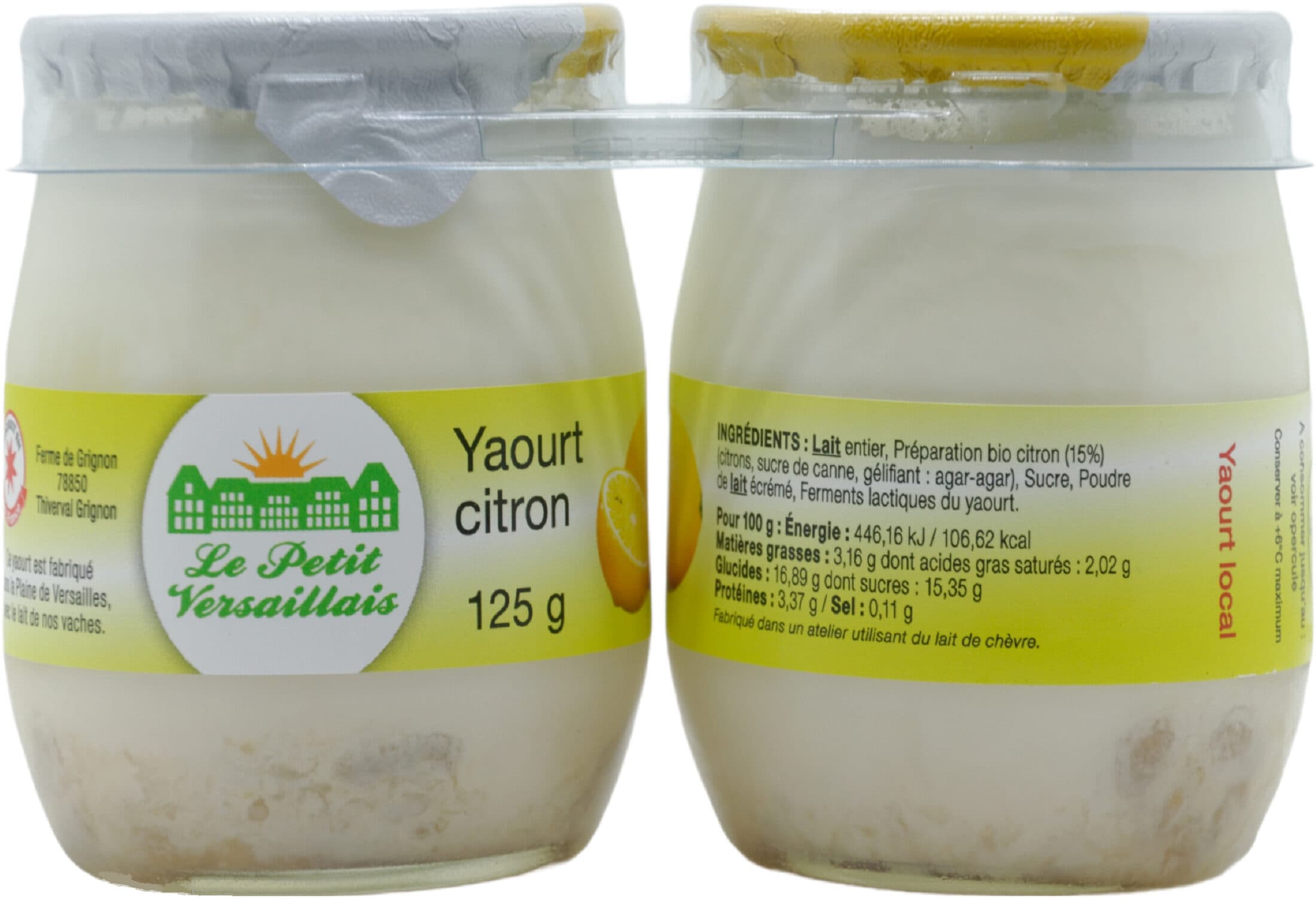 Le petit versaillais Yaourt au citron packshot