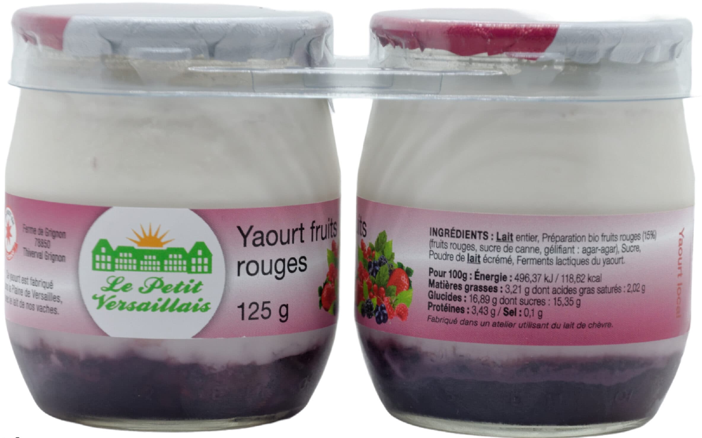 Le petit versaillais Yaourt aux fruits rouges packshot