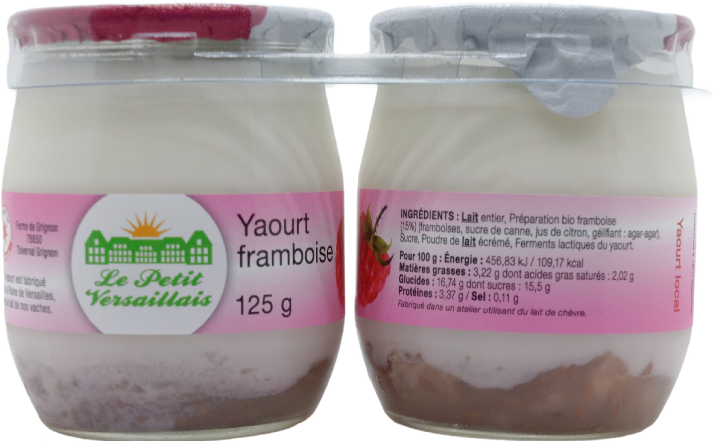 Le petit versaillais Yaourt à la framboise packshot