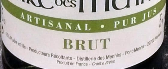 Distillerie des Menhirs Cidre des Menhirs - Brut (5%) packshot
