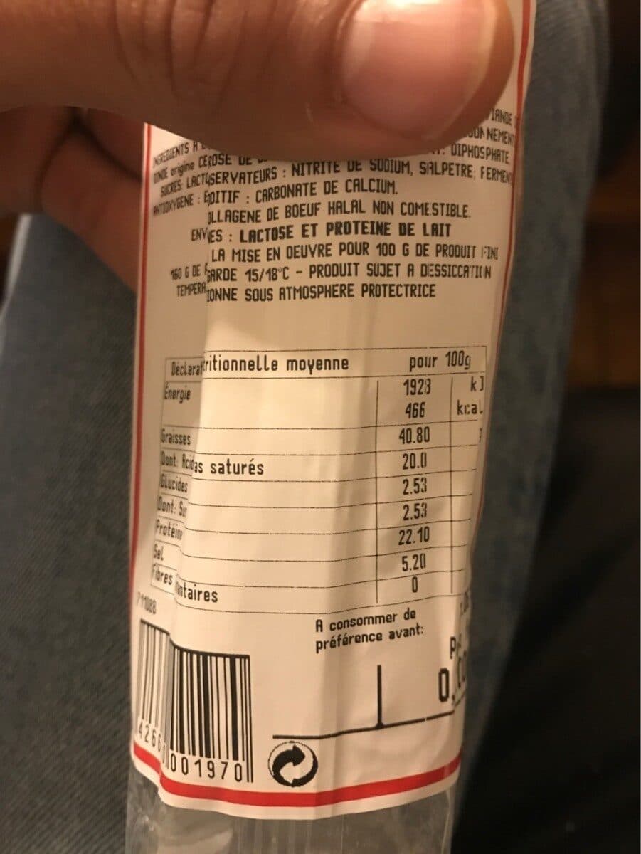 l'oued Saucisson de boeuf et dinde halal 200 packshot