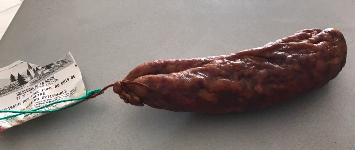 Open Food Facts Saucisson pur porc fume au bois de hetre fabrication artisanale packshot