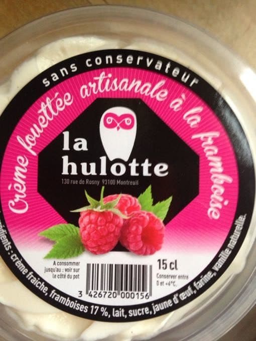 LA HULOTTE Crème fouettée artisanale sur lit de framboise packshot