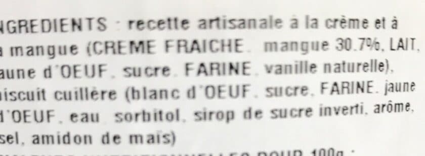 Open Food Facts charlotte artisanale à la mangue packshot