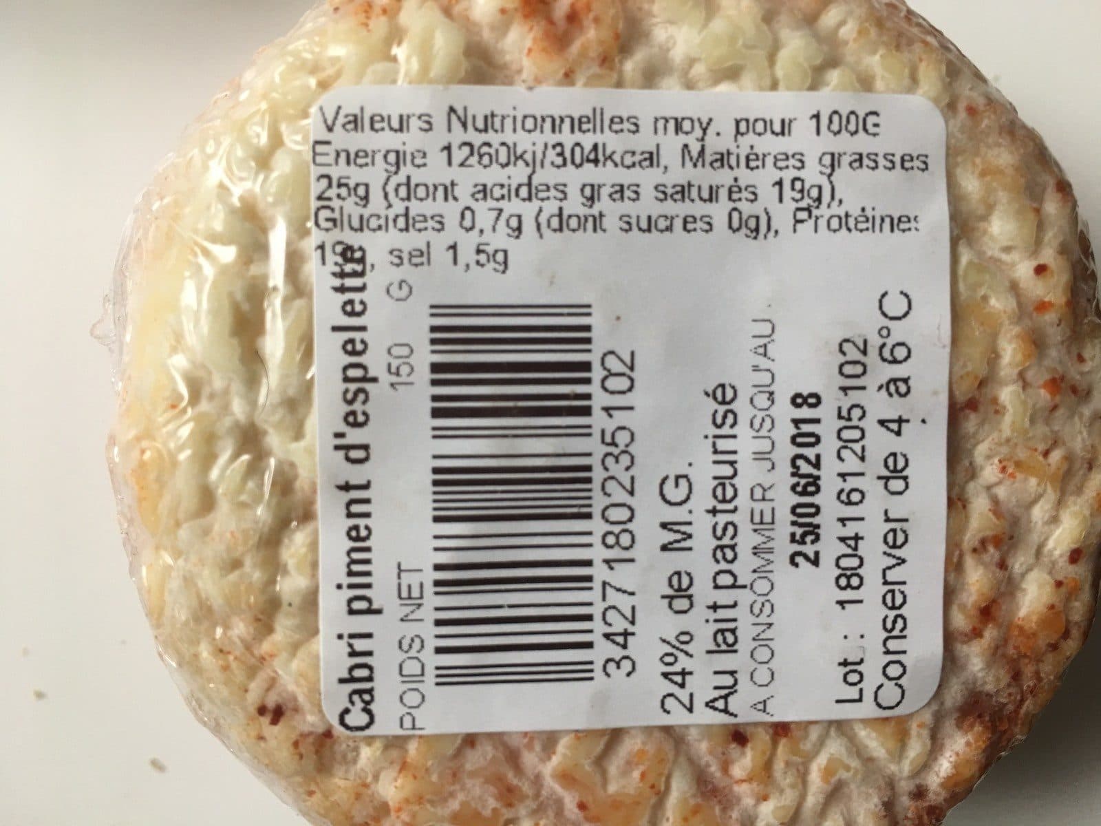 Open Food Facts fromage de chevre packshot