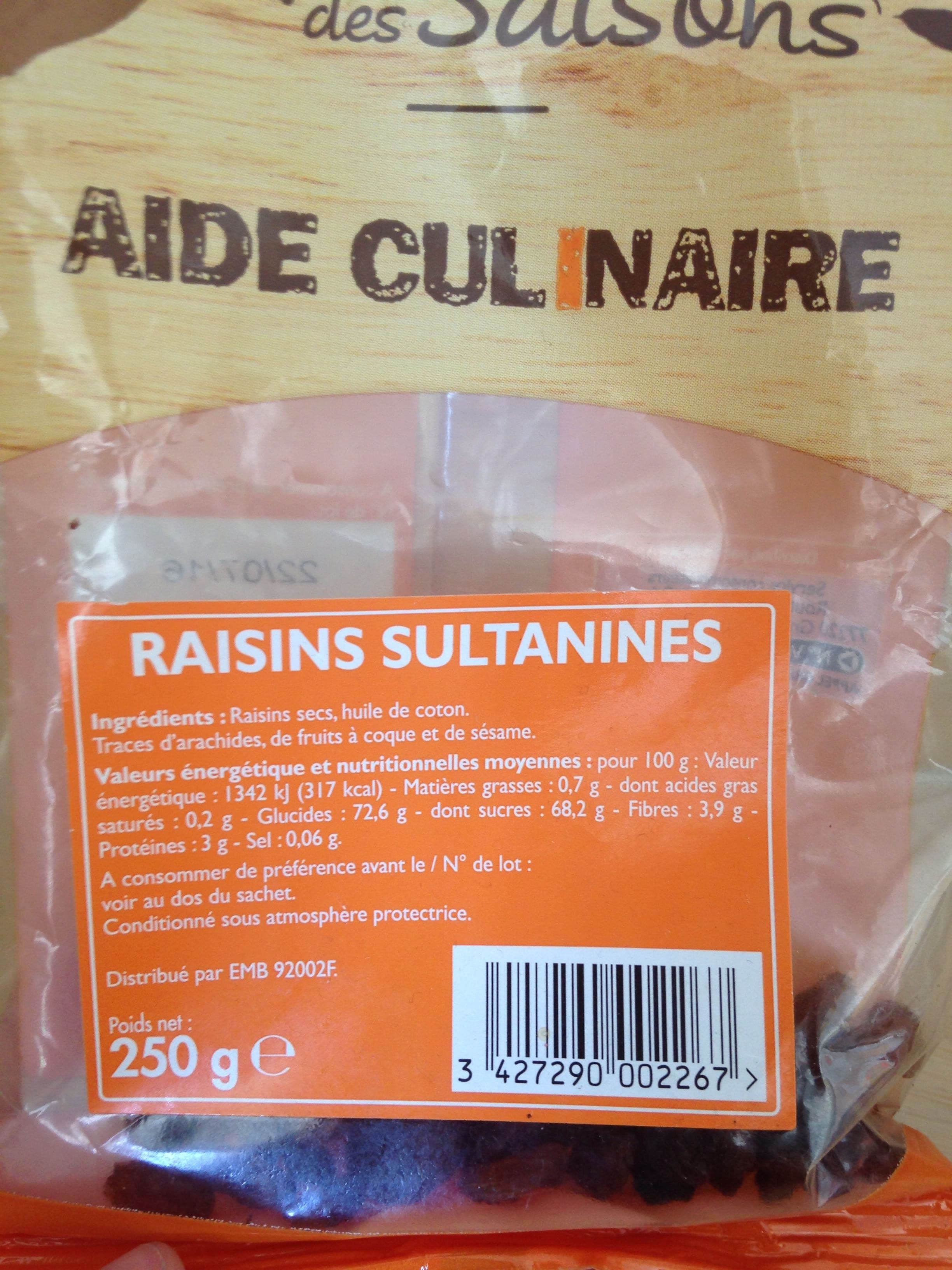 Temps des Saisons Raisins Sultanines packshot