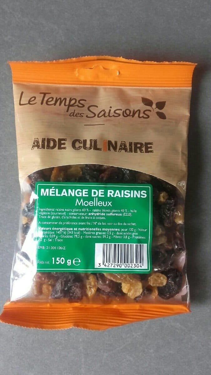 Open Food Facts Mélange de raisons moelleux packshot
