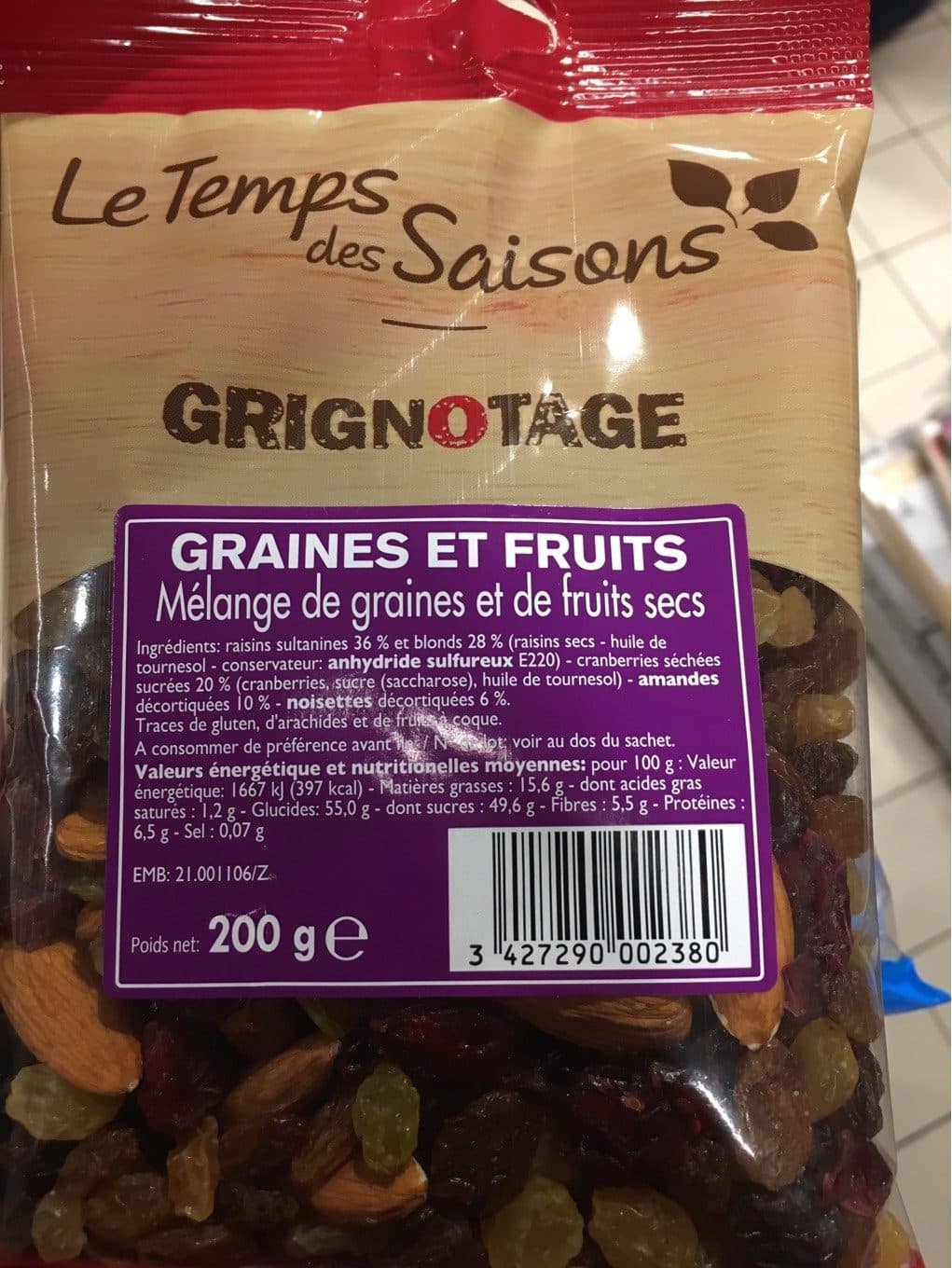 Le temps des saisons Graines et fruits packshot