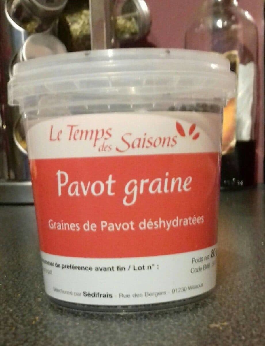 Le Temps des Saisons Graines de pavot déshydratées packshot