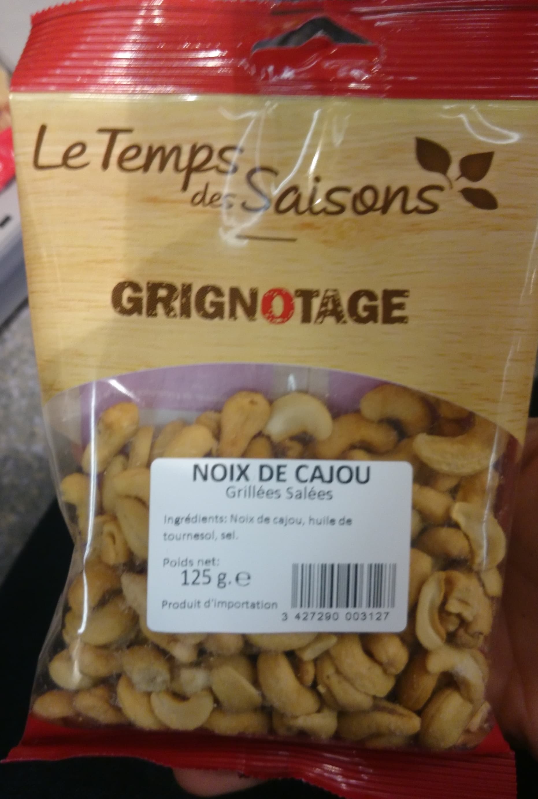 Le Temps des Saisons Noix de cajou packshot