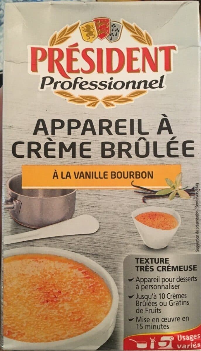 President Préparation Pour Crème Brûlée Aux Oeufs à La Vanil packshot