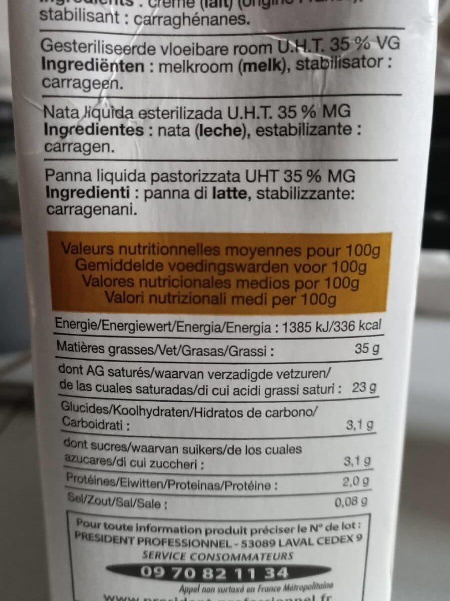 Président Crème supérieur gastronomique packshot