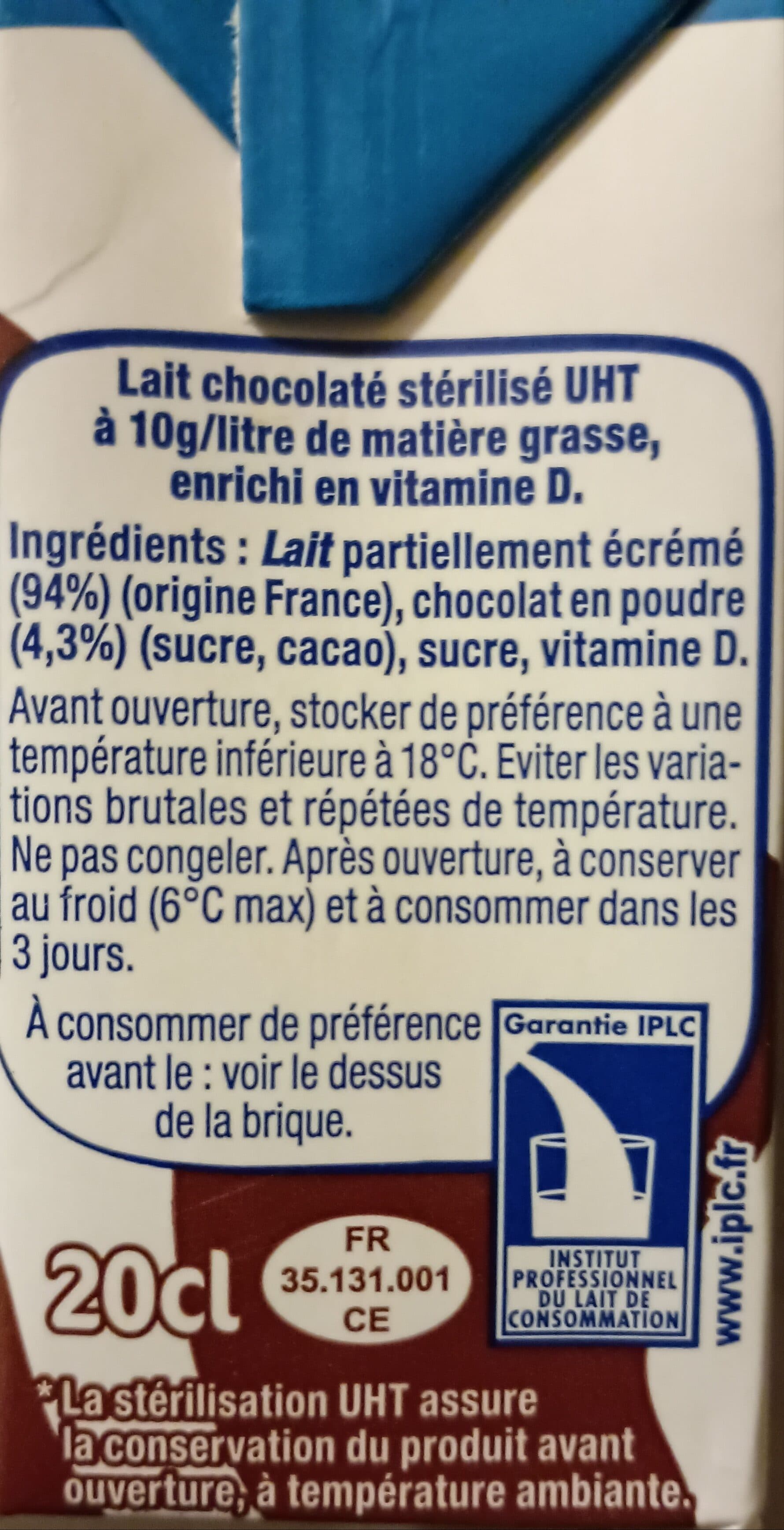 Lactel Max Lait choco Lactel packshot