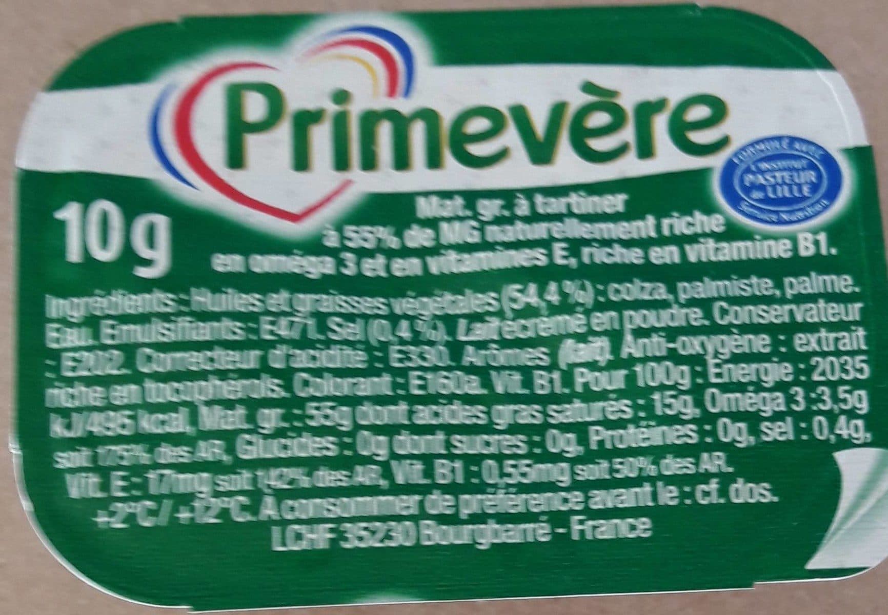 Primevère Margarine packshot