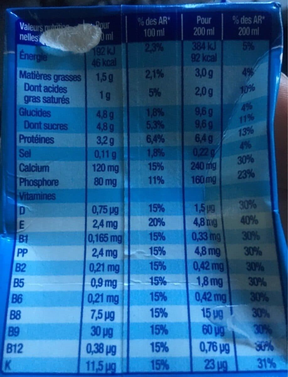 Lactel Lait Demi-écrémé Uht packshot