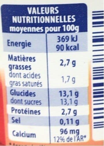 Lactel Yaourt au lait entier fraise packshot