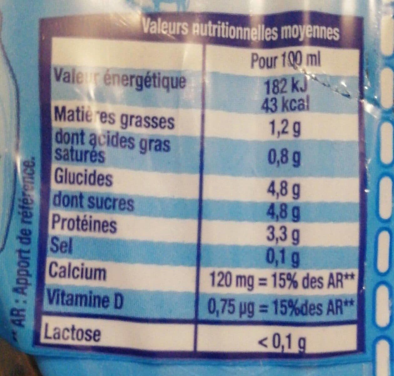 Lactel Matin léger - lait 1/2 écrémé facile à digérer packshot