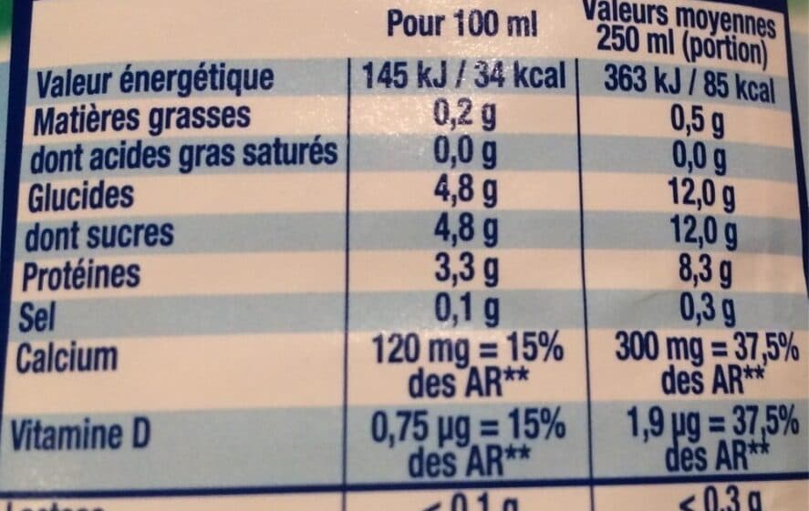 Lactel Lait écrémé Matin Léger packshot