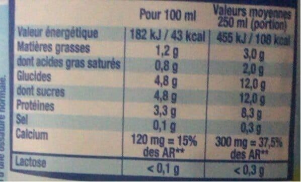 Lactel Matin Léger - Lait demi-écrémé bio packshot