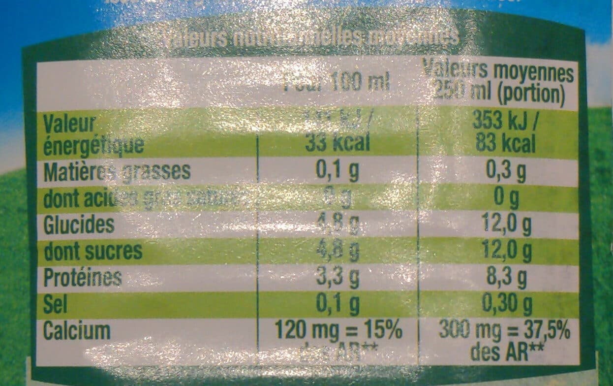 Lactel Lait Bio écrémé packshot
