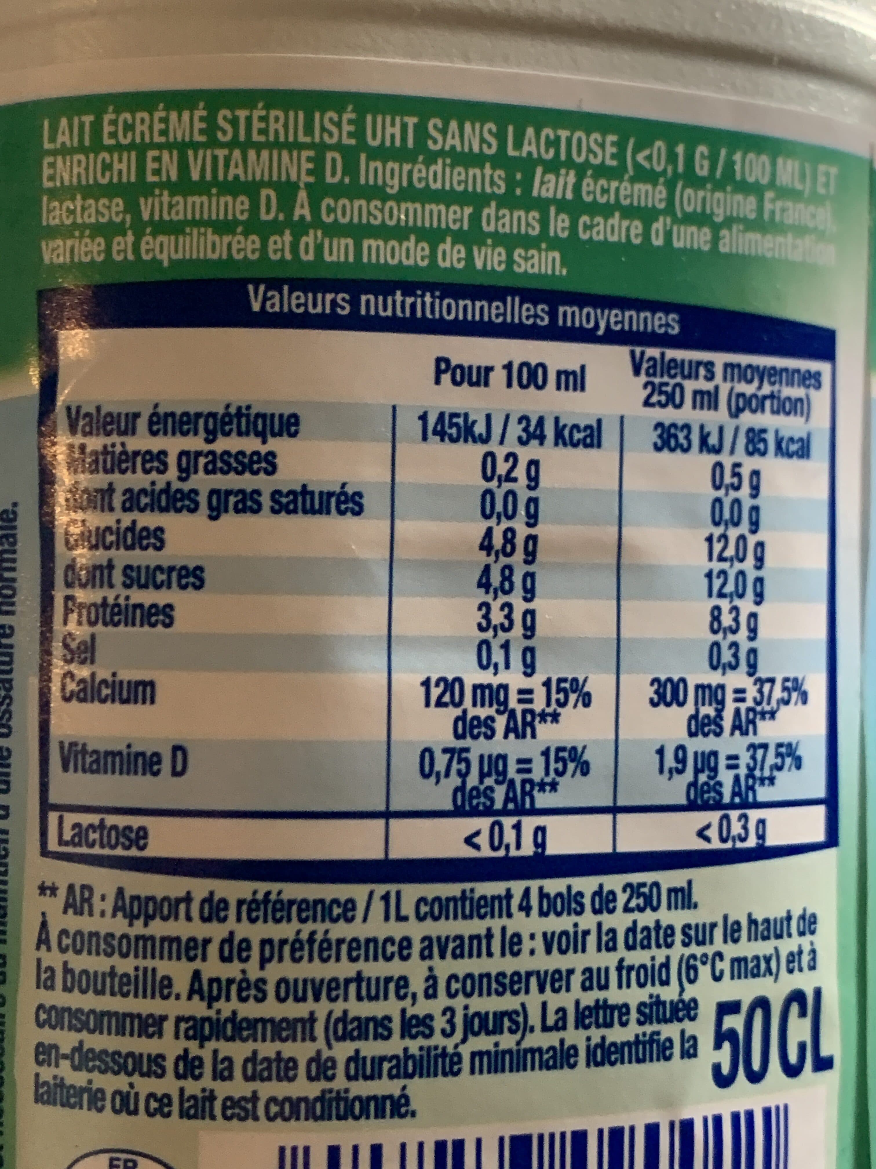 Lactel Matin léger - Lait sans lactose packshot