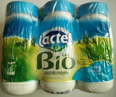 Lactel Lait Bio Demi-Écrémé packshot