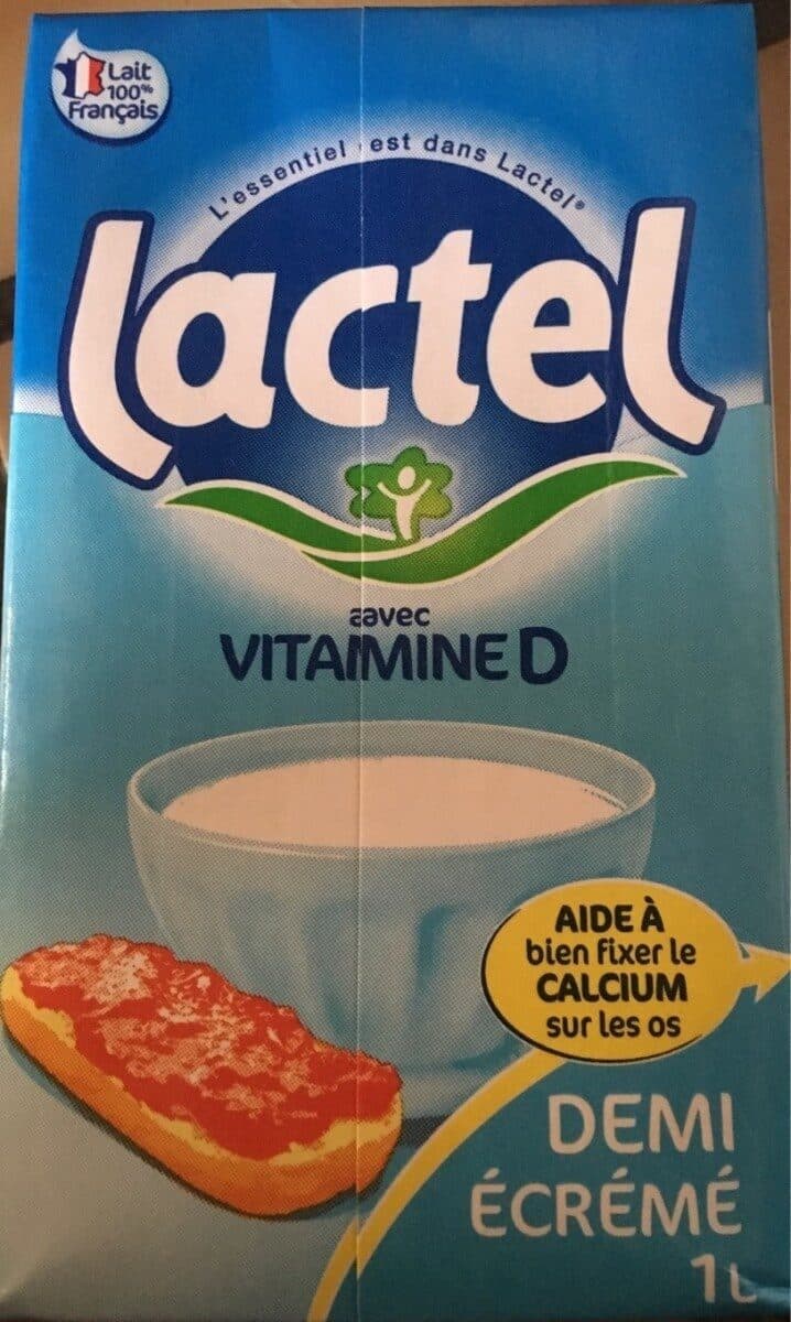 Lactel Lait demi-écrémé avec vitamine D packshot